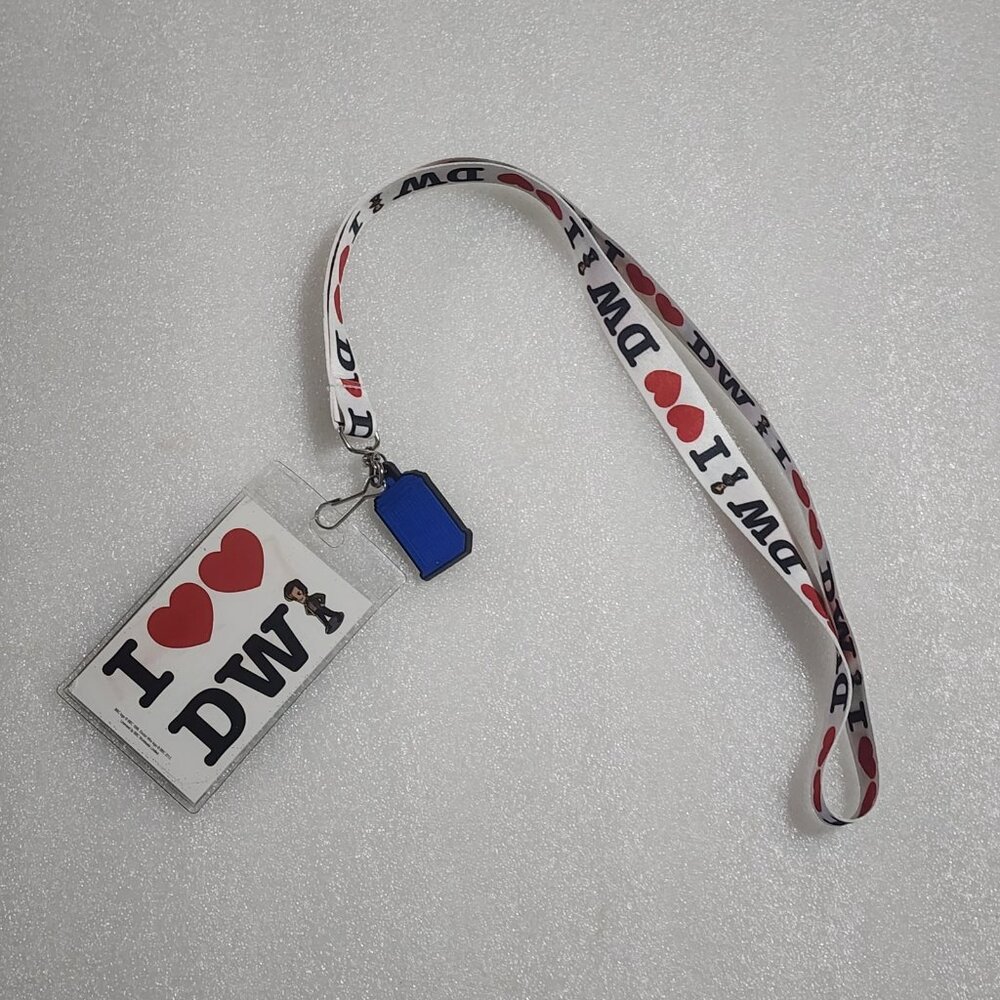 Doctor Who Matt Smith Lanyard I Heart DW Tardis Charm BBC Underground Toys 2012